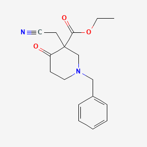 Ethyl 1-benzyl-3-(cyanomethyl)-4-oxopiperidine-3-carboxylate