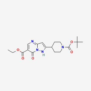 Ethyl 2-(1-(tert-butoxycarbonyl)piperidin-4-yl)-7-hydroxypyrazolo[1,5-a]pyrimidine-6-carboxylate