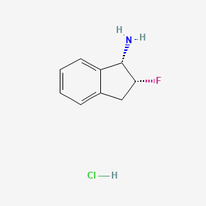 rac-(1R,2S)-2-fluoro-2,3-dihydro-1H-inden-1-amine hydrochloride, cis