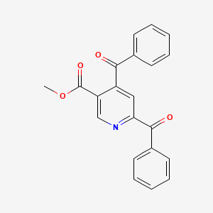 molecular formula C21H15NO4 B14500985 Methyl 4,6-dibenzoylpyridine-3-carboxylate CAS No. 63362-46-9