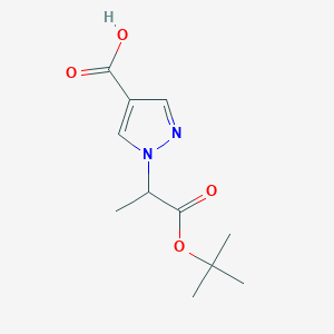 1-(2-tert-butoxy-1-methyl-2-oxoethyl)-1H-pyrazole-4-carboxylic acid