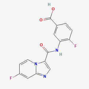 4-Fluoro-3-[(7-fluoro-imidazo[1,2-a]pyridine-3-carbonyl)-amino]-benzoic acid