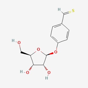 molecular formula C12H14O5S B1450118 4-(((2S,3R,4S,5R)-3,4-Dihydroxy-5-(hydroxymethyl)tetrahydrofuran-2-yl)oxy)benzothialdehyde CAS No. 1131610-84-8