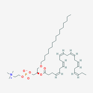 molecular formula C46H82NO7P B145012 1-O-Hexadecyl-2-O-docosahexaenoyl-sn-glycero-3-phosphorylcholine CAS No. 132213-85-5
