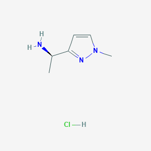 (1R)-1-(1-methylpyrazol-3-yl)ethanamine;hydrochloride