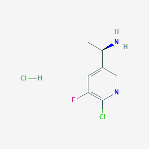 molecular formula C7H9Cl2FN2 B1450125 (R)-1-(6-氯-5-氟吡啶-3-基)乙胺盐酸盐 CAS No. 1213210-76-4