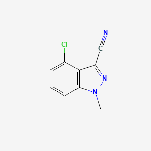 molecular formula C9H6ClN3 B1450131 4-Chloro-1-methyl-1H-indazole-3-carbonitrile CAS No. 1015846-56-6