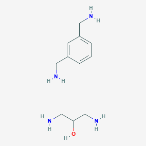 molecular formula C11H22N4O B145014 Poly(m-xylylenediamine-alt-epichlorohydrin), diamine terminated CAS No. 135470-04-1