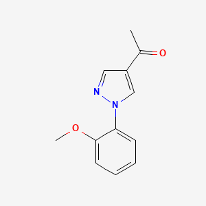 molecular formula C12H12N2O2 B1450143 1-[1-(2-Methoxyphenyl)-1H-pyrazol-4-YL]ethanone CAS No. 1015846-12-4
