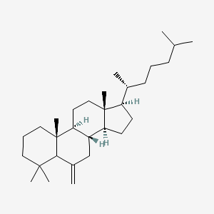 molecular formula C30H52 B14501432 4,4-Dimethyl-6-methylidenecholestane CAS No. 64647-67-2