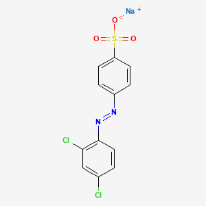 molecular formula C12H7Cl2N2NaO3S B14501437 sodium;4-[(2,4-dichlorophenyl)diazenyl]benzenesulfonate CAS No. 62959-41-5