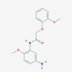 molecular formula C16H18N2O4 B1450146 N-(5-Amino-2-methoxyphenyl)-2-(2-methoxyphenoxy)-acetamide CAS No. 1020054-55-0