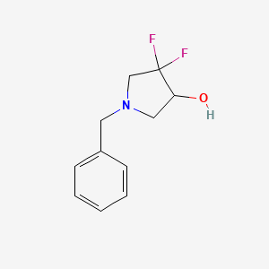 molecular formula C11H13F2NO B1450154 1-苄基-4,4-二氟吡咯烷-3-醇 CAS No. 1776114-17-0