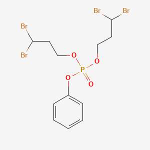 molecular formula C12H15Br4O4P B14501542 Bis(3,3-dibromopropyl) phenyl phosphate CAS No. 62785-00-6