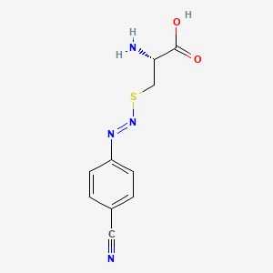 molecular formula C10H10N4O2S B14501558 S-[(E)-(4-Cyanophenyl)diazenyl]-L-cysteine CAS No. 63321-85-7