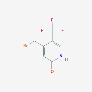 molecular formula C7H5BrF3NO B1450156 4-Bromomethyl-2-hydroxy-5-(trifluoromethyl)pyridine CAS No. 1227572-00-0