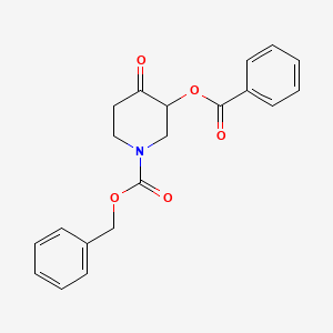 molecular formula C20H19NO5 B1450158 Benzyl 3-(benzoyloxy)-4-oxopiperidine-1-carboxylate CAS No. 1431285-71-0