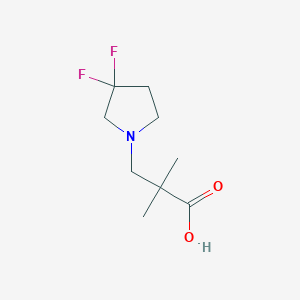 molecular formula C9H15F2NO2 B1450161 3-(3,3-Difluoropyrrolidin-1-yl)-2,2-dimethylpropanoic acid CAS No. 1896967-01-3