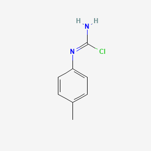 molecular formula C8H9ClN2 B14501631 N'-(4-Methylphenyl)carbamimidyl chloride CAS No. 64119-07-9