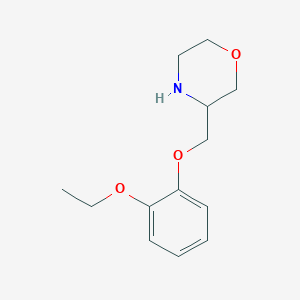 molecular formula C13H19NO3 B14501643 3-[(2-Ethoxyphenoxy)methyl]morpholine CAS No. 63027-89-4