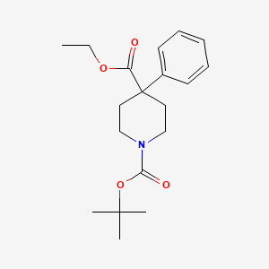 molecular formula C19H27NO4 B1450166 1-tert-Butyl 4-ethyl 4-phenylpiperidine-1,4-dicarboxylate CAS No. 1189118-20-4