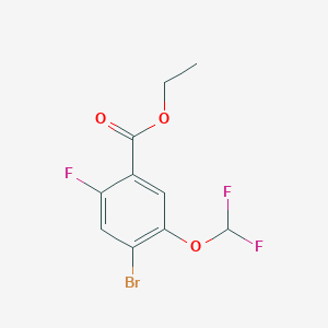 molecular formula C10H8BrF3O3 B1450167 Ethyl 4-bromo-5-(difluoromethoxy)-2-fluorobenzoate CAS No. 1694637-12-1