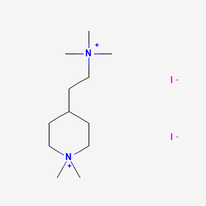 molecular formula C12H28I2N2 B14501677 Piperidinium, 1,1-dimethyl-4-(2-(trimethylammonio)ethyl)-, diiodide CAS No. 63887-35-4