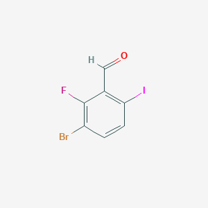molecular formula C7H3BrFIO B1450169 3-Bromo-2-fluoro-6-iodobenzaldehyde CAS No. 1935263-17-4