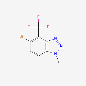 molecular formula C8H5BrF3N3 B1450170 5-bromo-1-methyl-4-(trifluoromethyl)-1H-benzo[d][1,2,3]triazole CAS No. 1799976-89-8