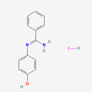 molecular formula C13H13IN2O B14501707 N'-(4-hydroxyphenyl)benzenecarboximidamide hydroiodide CAS No. 64593-91-5