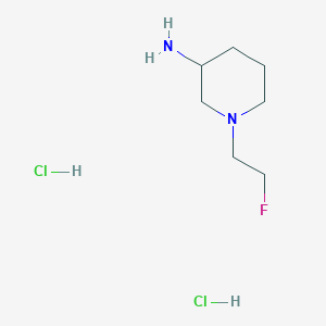 molecular formula C7H17Cl2FN2 B1450172 1-(2-Fluoroethyl)piperidin-3-amine dihydrochloride CAS No. 1528190-68-2