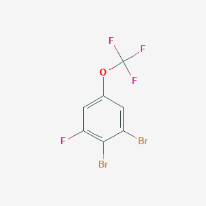 molecular formula C7H2Br2F4O B1450181 1,2-Dibromo-3-fluoro-5-(trifluoromethoxy)benzene CAS No. 1806346-69-9