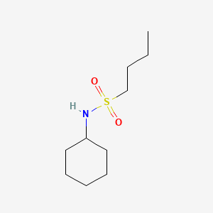 molecular formula C10H21NO2S B14501882 1-Butanesulfonamide, N-cyclohexyl- CAS No. 64910-63-0