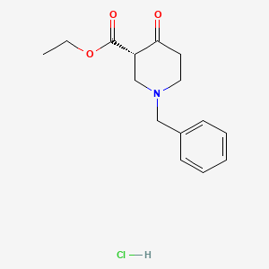 molecular formula C15H20ClNO3 B1450189 Ethyl (3S)-1-benzyl-4-oxopiperidine-3-carboxylate;hydrochloride CAS No. 1823182-44-0