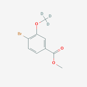 molecular formula C9H9BrO3 B1450191 Benzoic acid, 4-bromo-3-(methoxy-d3)-, methyl ester CAS No. 1352719-47-1