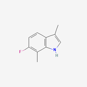 molecular formula C10H10FN B1450193 6-Fluoro-3,7-dimethyl-1H-indole CAS No. 1360948-73-7