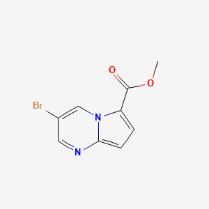 molecular formula C9H7BrN2O2 B1450194 3-Bromo-pyrrolo[1,2-a]pyrimidine-6-carboxylic acid methyl ester CAS No. 1315360-45-2