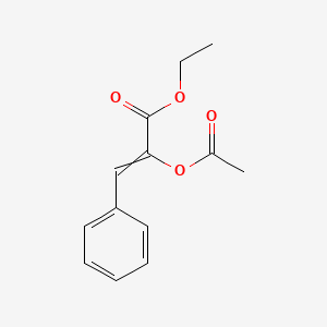 molecular formula C13H14O4 B14501959 Ethyl 2-(acetyloxy)-3-phenylprop-2-enoate CAS No. 64932-46-3