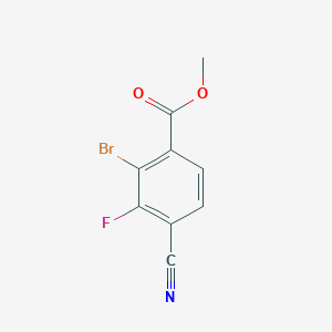 molecular formula C9H5BrFNO2 B1450196 Methyl 2-bromo-4-cyano-3-fluorobenzoate CAS No. 1805523-50-5