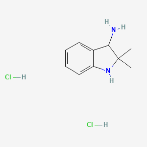 2,2-dimethyl-2,3-dihydro-1H-indol-3-amine dihydrochloride