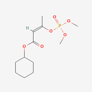 molecular formula C12H21O6P B14502014 Cyclohexyl 3-((dimethoxyphosphinyl)oxy)-2-butenoate CAS No. 64011-80-9