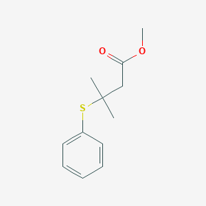 molecular formula C12H16O2S B14502030 Methyl 3-methyl-3-(phenylsulfanyl)butanoate CAS No. 64793-82-4