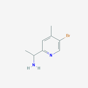 molecular formula C8H11BrN2 B1450205 1-(5-Bromo-4-methylpyridin-2-yl)ethan-1-amine CAS No. 1270387-03-5