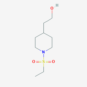 molecular formula C9H19NO3S B1450208 2-(1-Ethanesulfonyl-piperidin-4-yl)-ethanol CAS No. 1435489-63-6