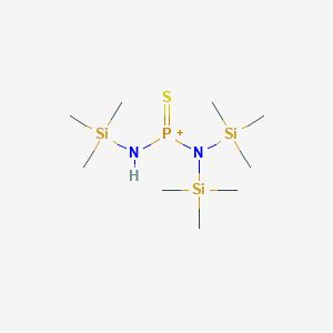 molecular formula C9H28N2PSSi3+ B14502080 2,2,6,6-Tetramethyl-4-sulfanylidene-3-(trimethylsilyl)-3,5-diaza-4-phosphonia-2,6-disilaheptane CAS No. 63104-56-3