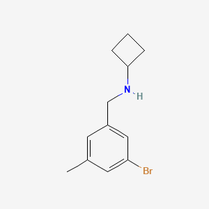 molecular formula C12H16BrN B1450209 N-[(3-bromo-5-methylphenyl)methyl]cyclobutanamine CAS No. 1872948-05-4