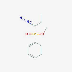 molecular formula C10H13N2O2P B14502103 Methyl (1-diazopropyl)phenylphosphinate CAS No. 63469-83-0