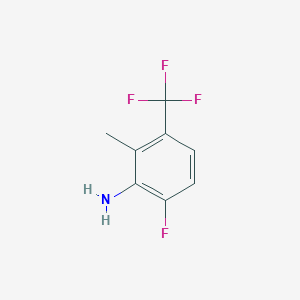 molecular formula C8H7F4N B1450213 6-Fluoro-2-methyl-3-(trifluoromethyl)aniline CAS No. 1806302-25-9