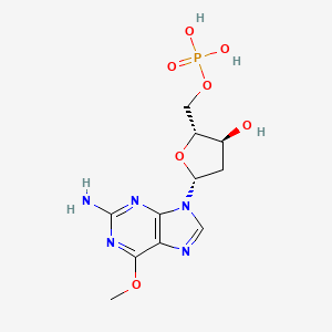 molecular formula C11H16N5O7P B14502132 6-O-Methyl guanosine-5'-monophosphate CAS No. 63642-13-7
