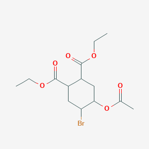 molecular formula C14H21BrO6 B14502148 Diethyl 4-(acetyloxy)-5-bromocyclohexane-1,2-dicarboxylate CAS No. 63028-39-7